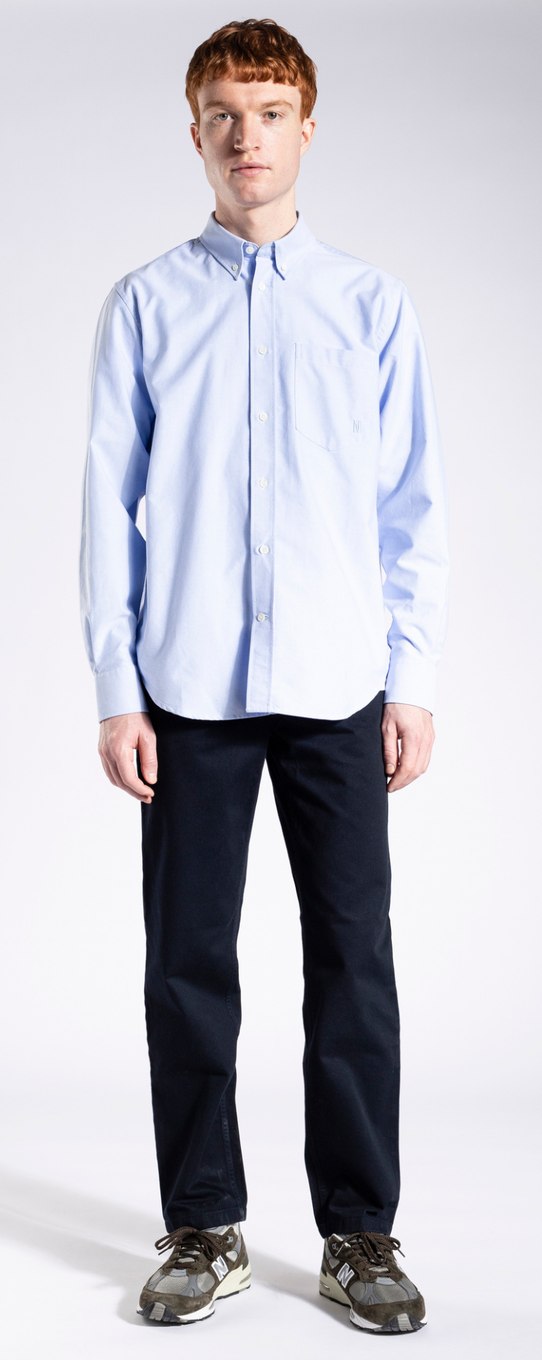 Algot Oxford Monogram - Pale Blue