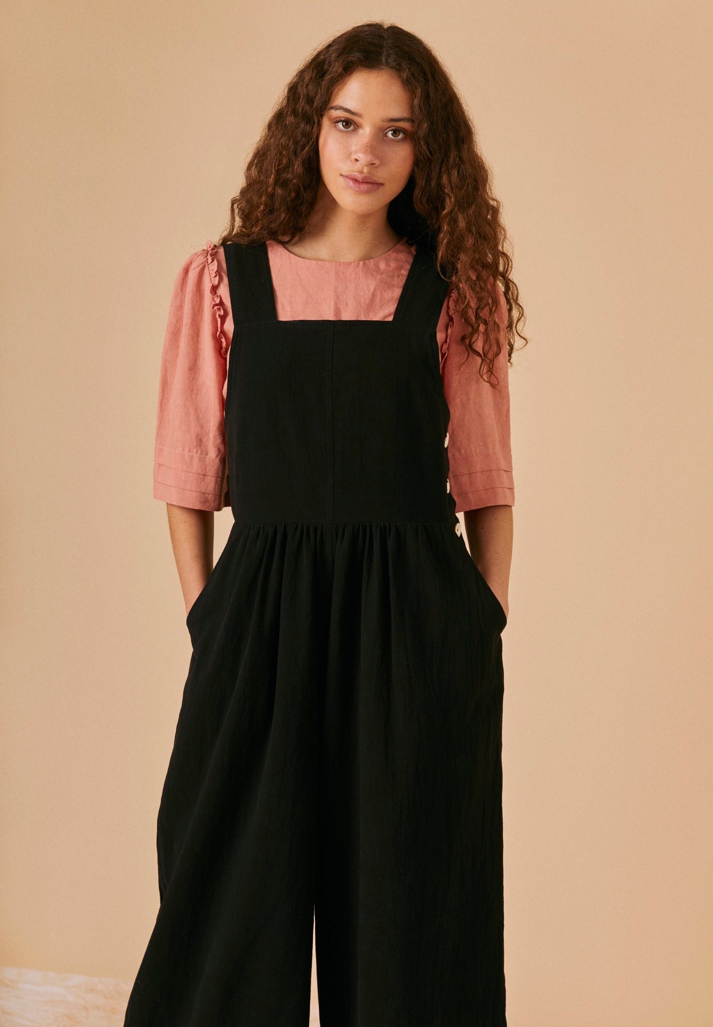 Polly Dungarees - Black