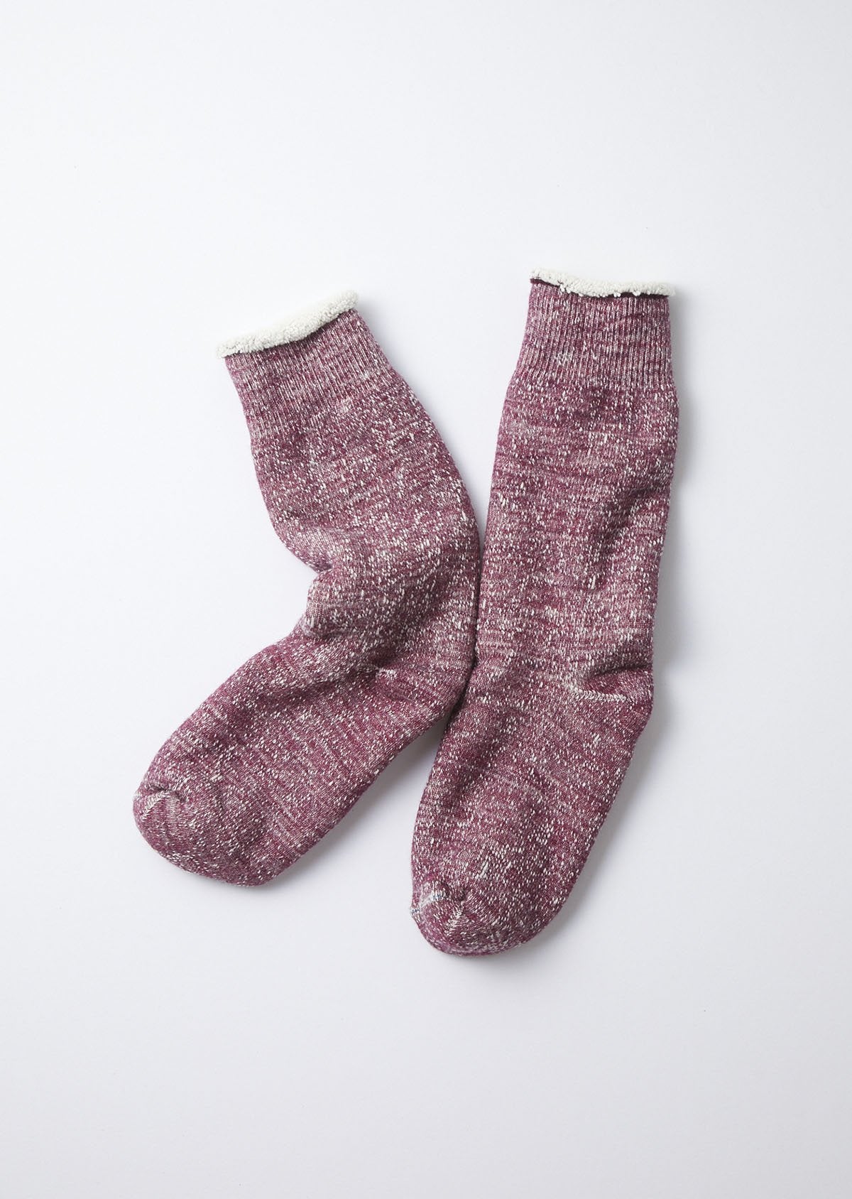 Double Face Crew Socks - Grape - R1001