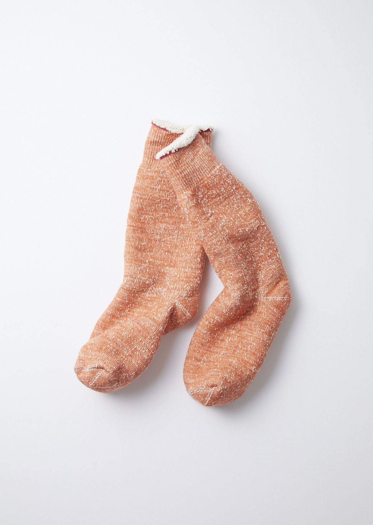 Double Face Crew Socks - Orange - R1001