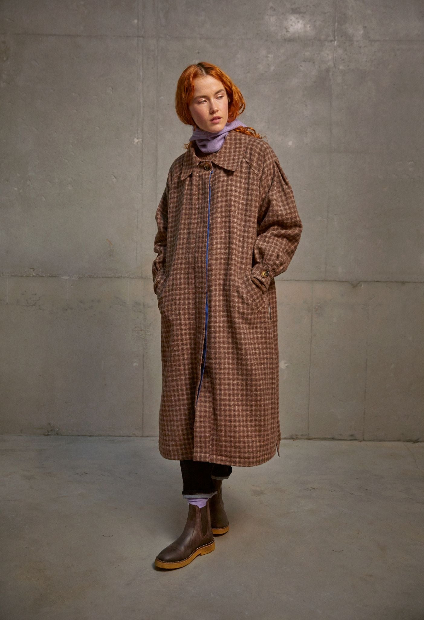 Edie Coat - Wool Check
