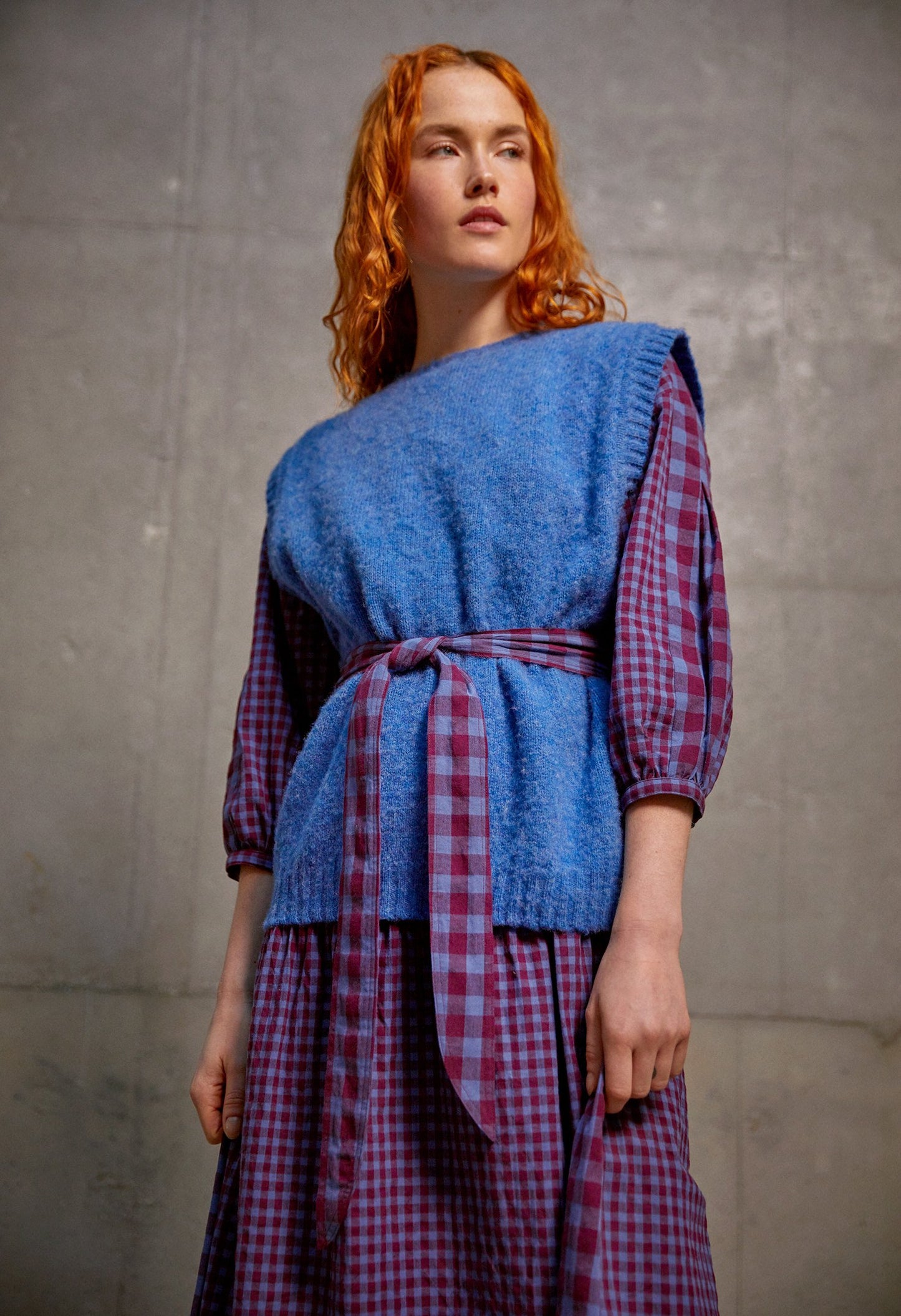 Grace Knit Vest - Bright Blue