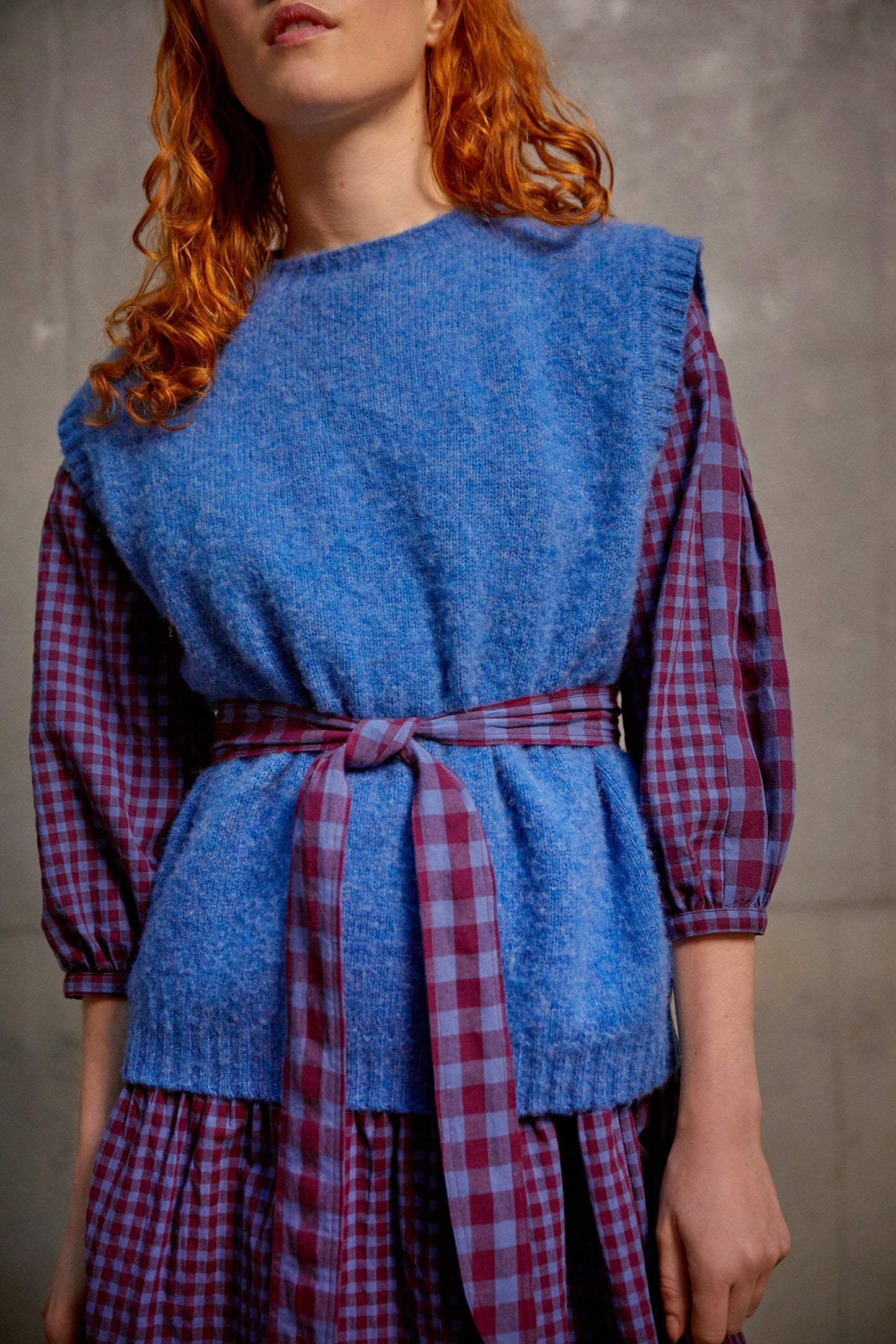 Grace Knit Vest - Bright Blue