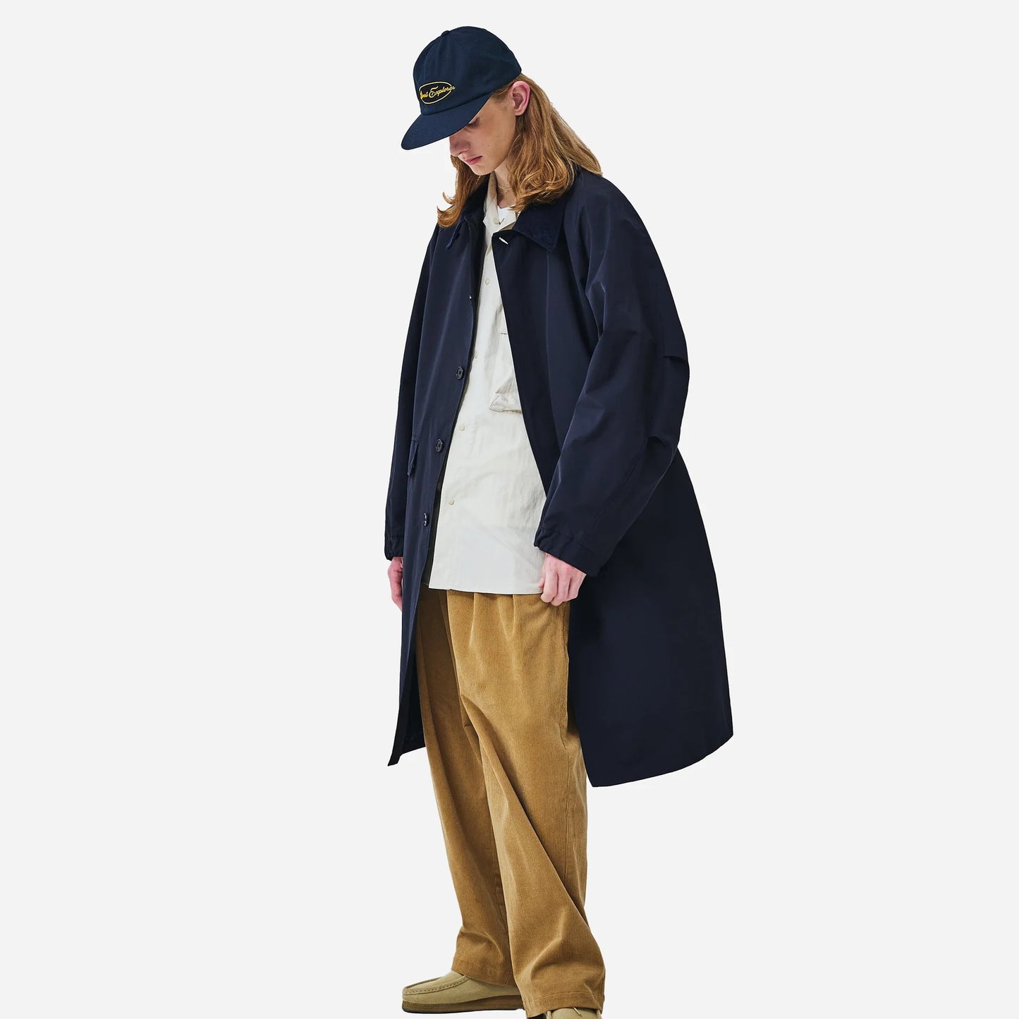 Light Balmacaan Coat - Navy – Curated Goods Ltd