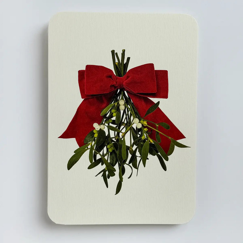 Mistletoe with Ribbon Greeting Card
