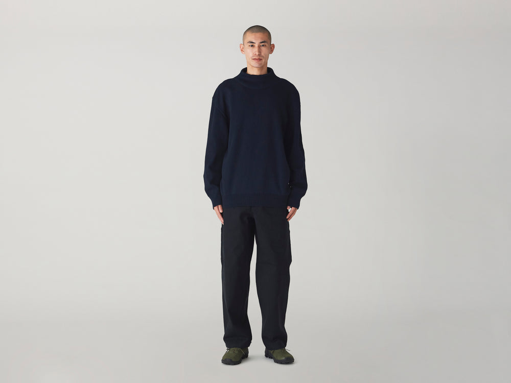 Knit High Neck - Navy
