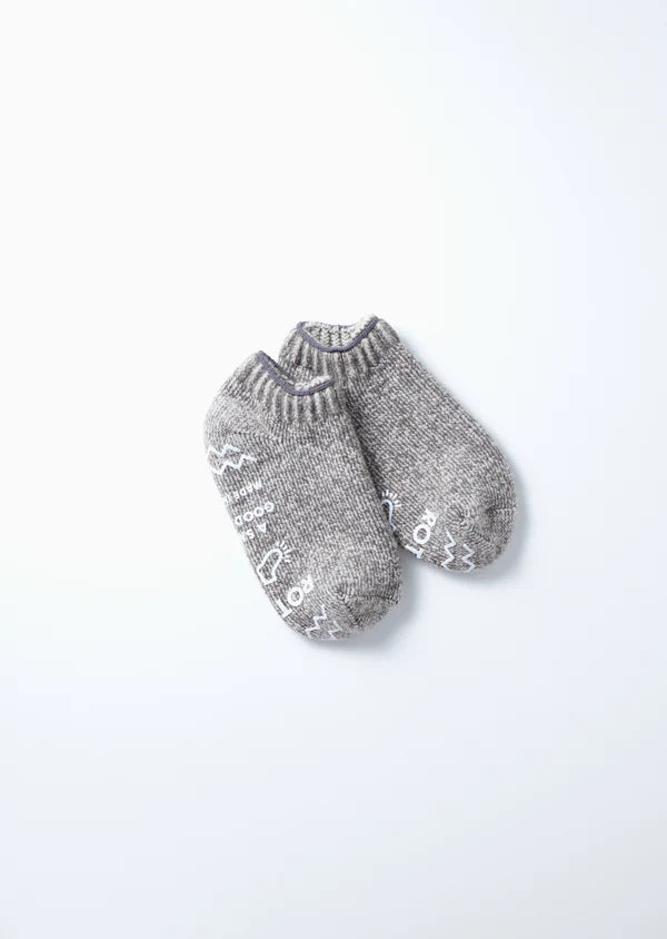 Pile Sock Slipper - Gray/Ivory - R1488