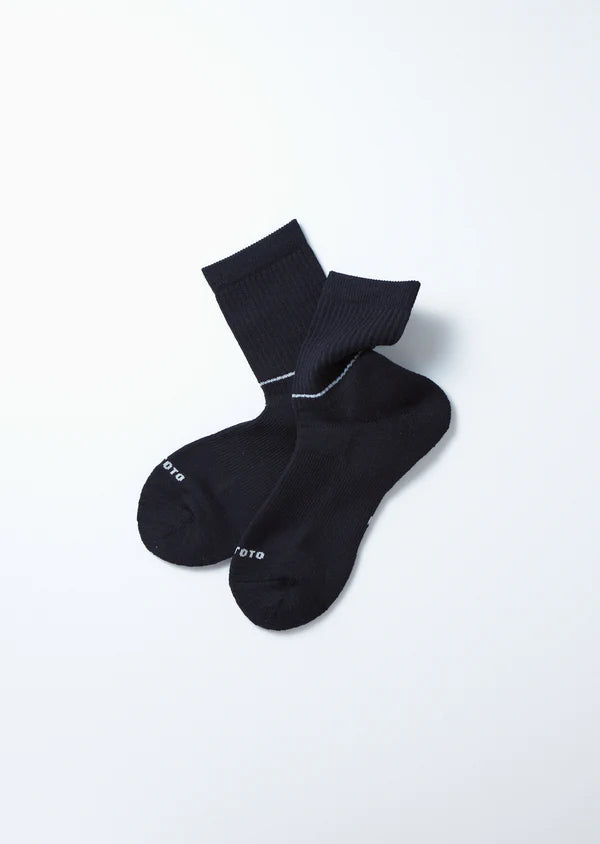 All Rounder Merino Crew Sock - Black - R1483