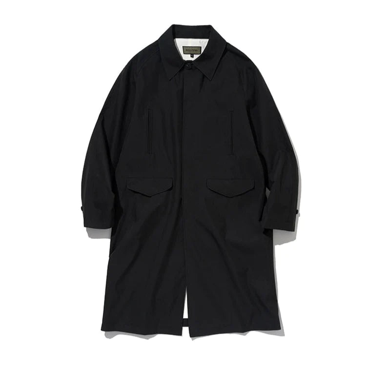 
                  
                    Single Balmacaan Coat - Black
                  
                