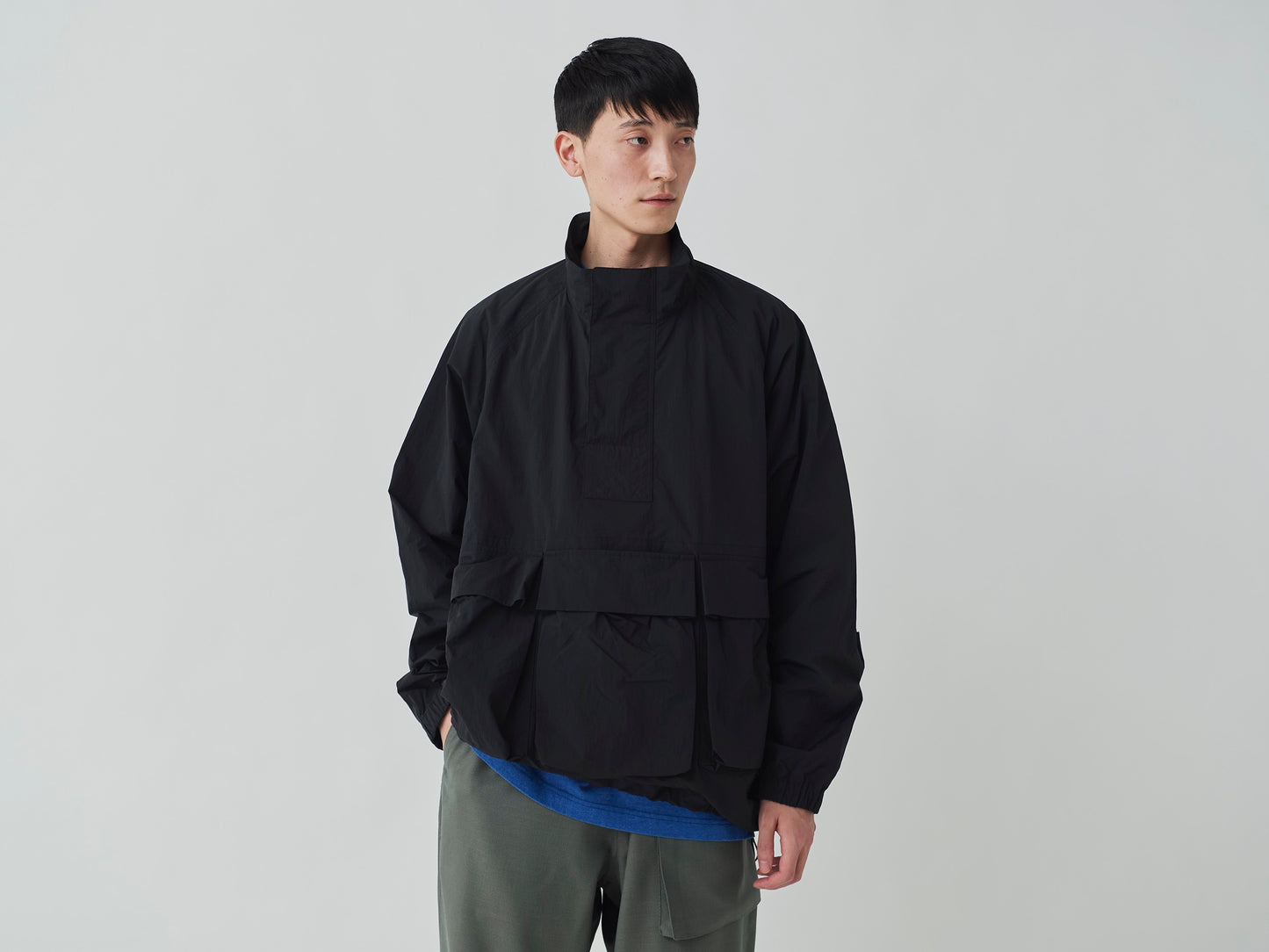 
                  
                    Nylon Tussah Anorak - Black
                  
                