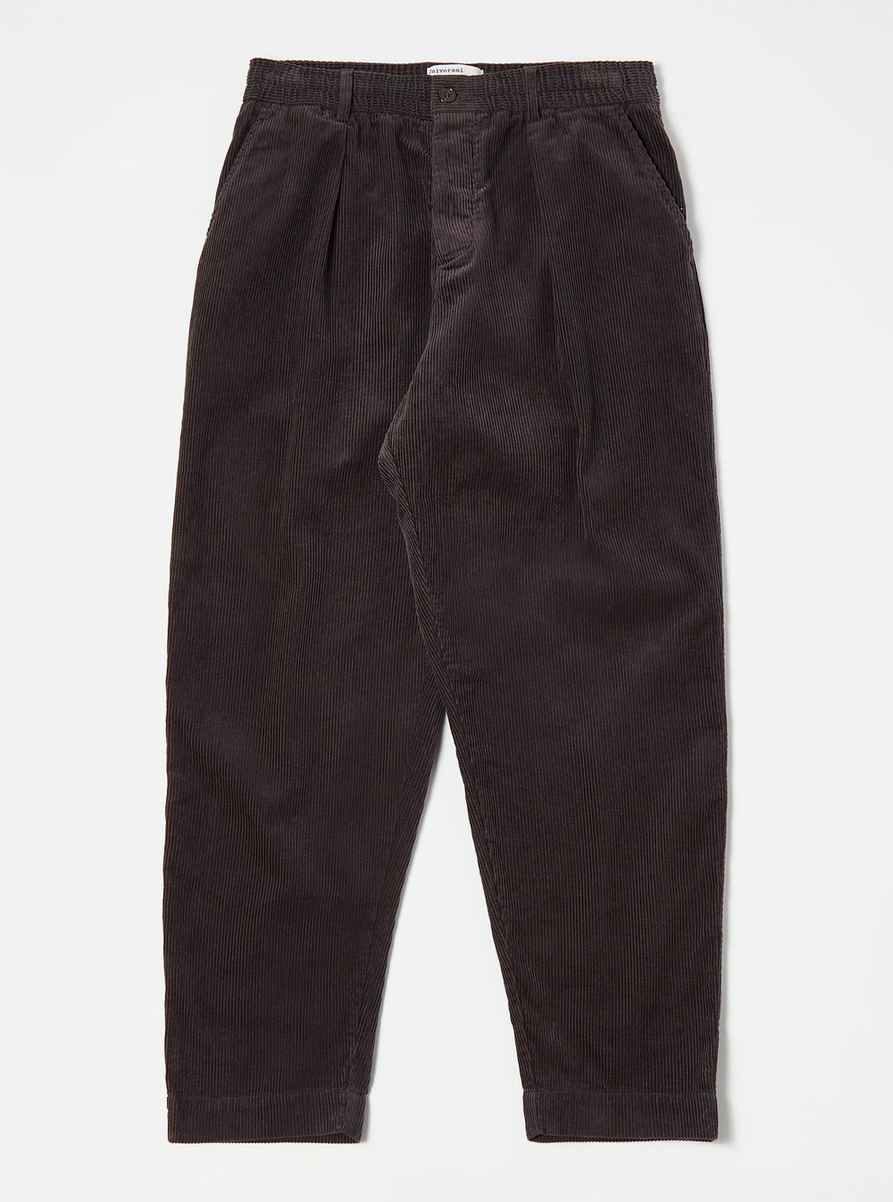 Pleated Track Pant - Cord Licorice