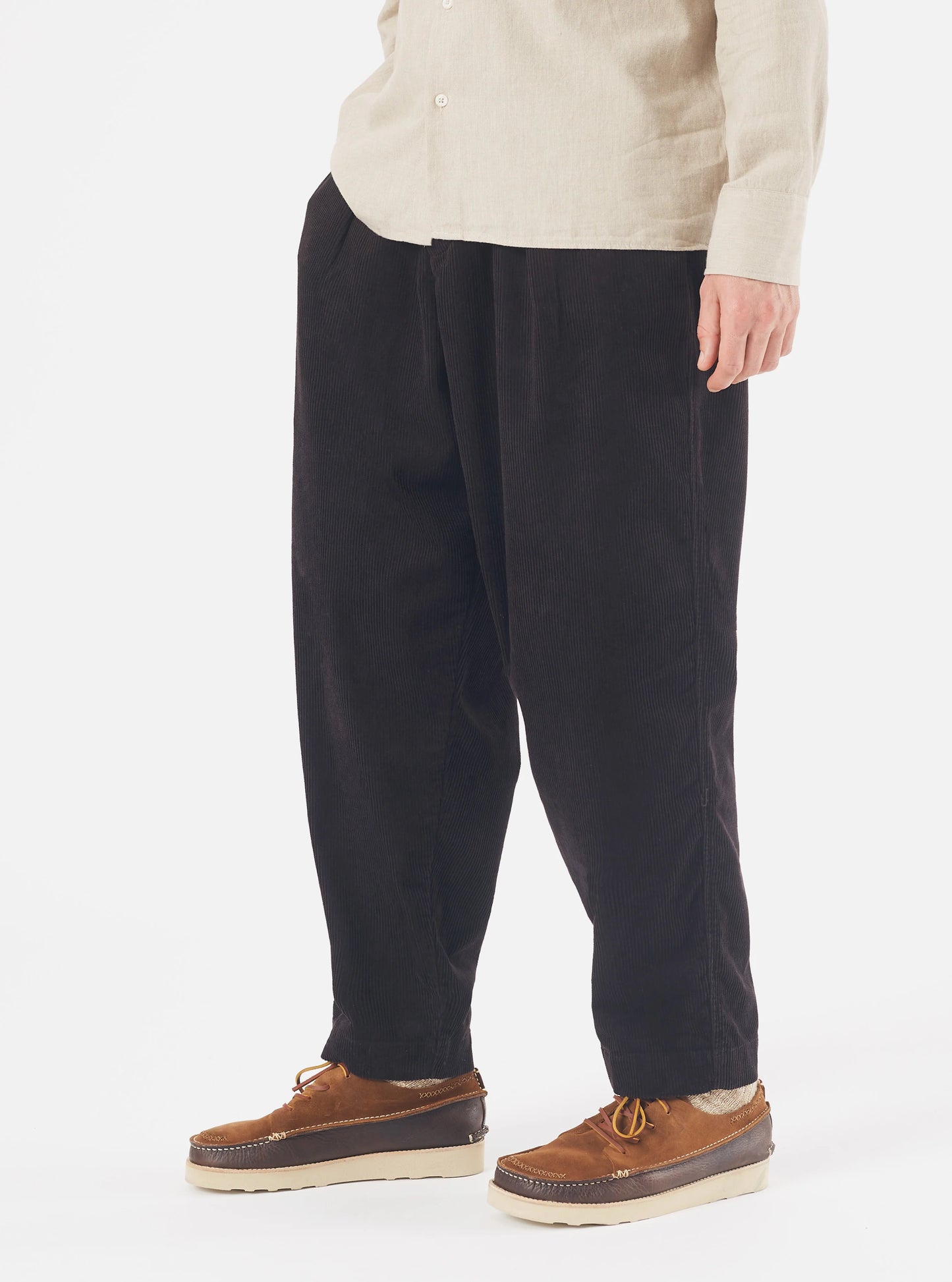 
                  
                    Pleated Track Pant - Cord Licorice
                  
                