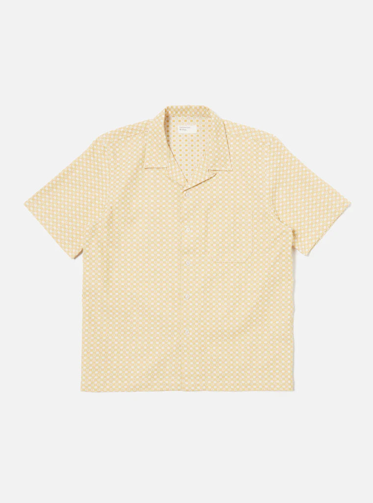 Road Shirt - Tile 3 Cotton - Yellow