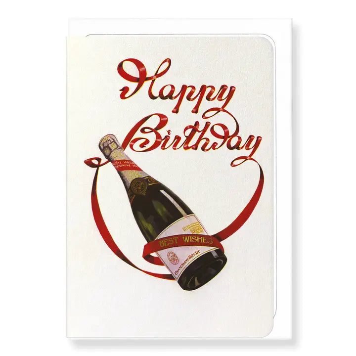 Birthday Champagne Greeting Card