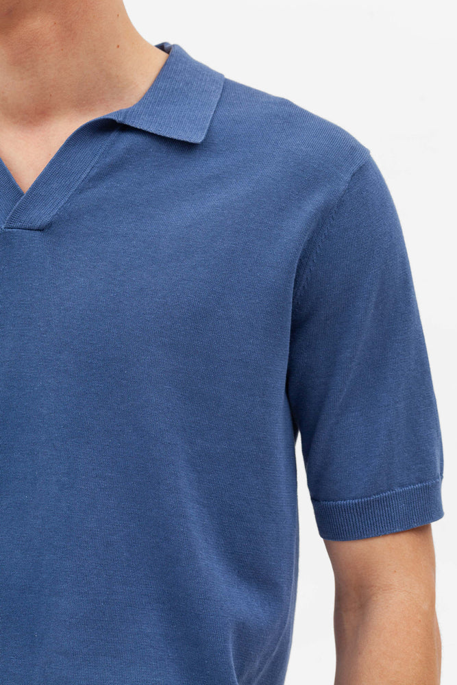 
                  
                    Leif Cotton Linen Polo - Calcite Blue
                  
                