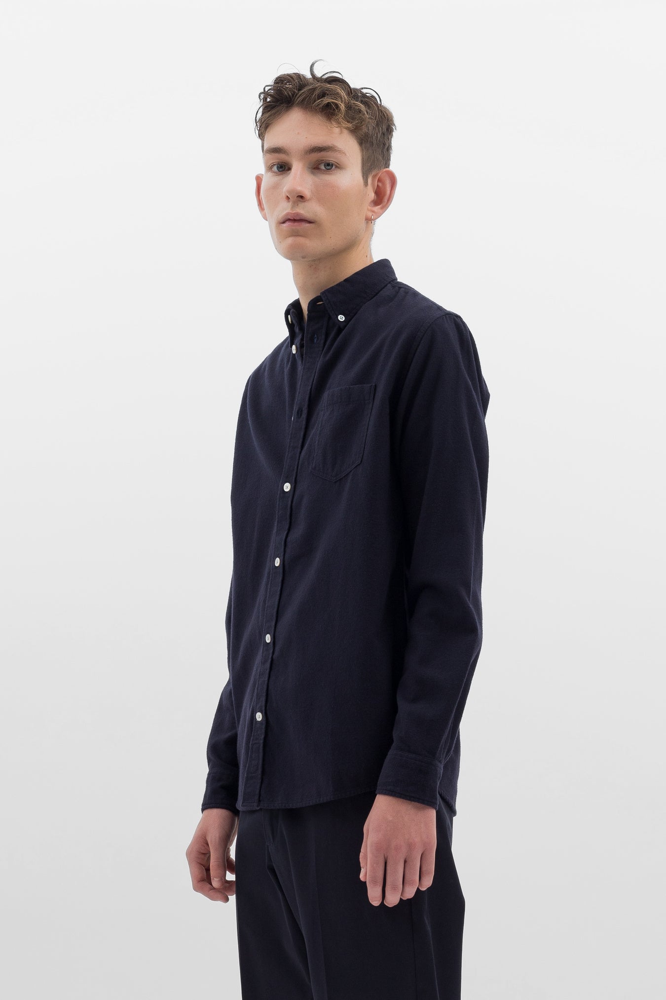 
                  
                    Anton Brushed Flannel - Dark Navy
                  
                