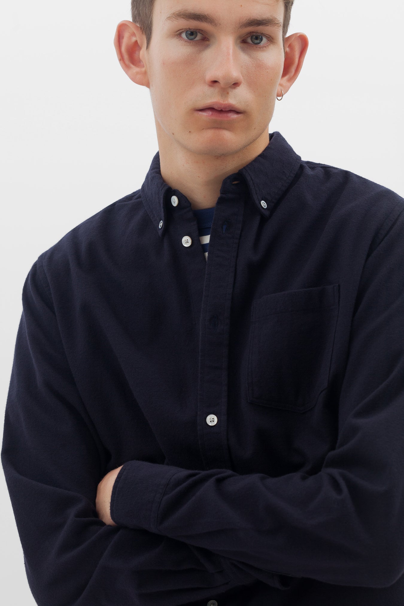 
                  
                    Anton Brushed Flannel - Dark Navy
                  
                