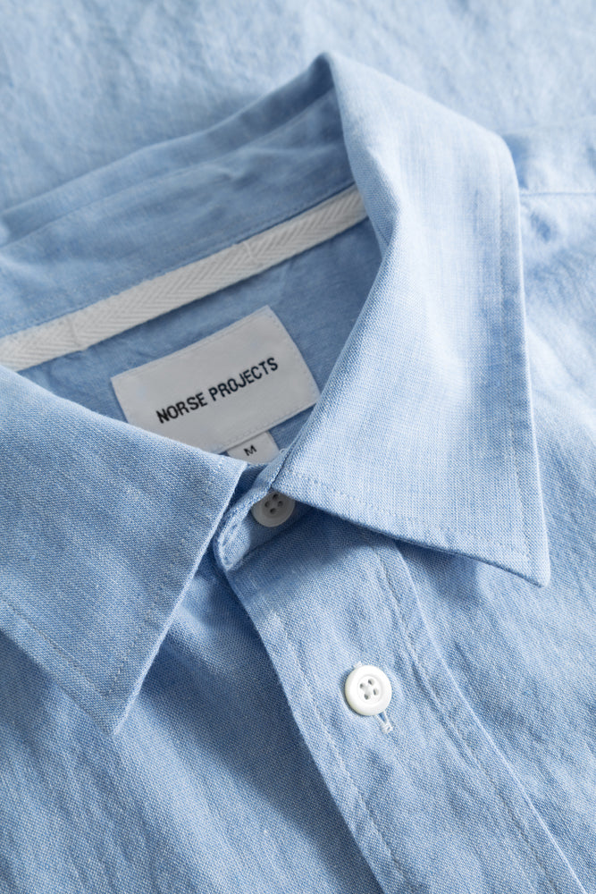 
                  
                    Ivan Relaxed Cotton Linen SS Shirt - Pale Blue
                  
                