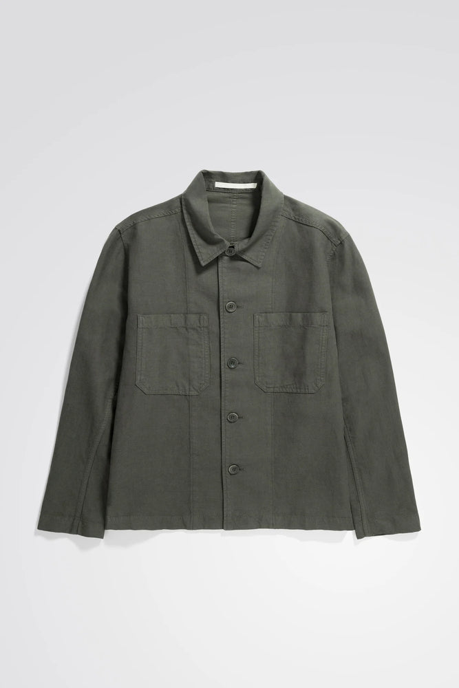 
                  
                    Tyge Cotton Linen Overshirt - Spruce Green
                  
                