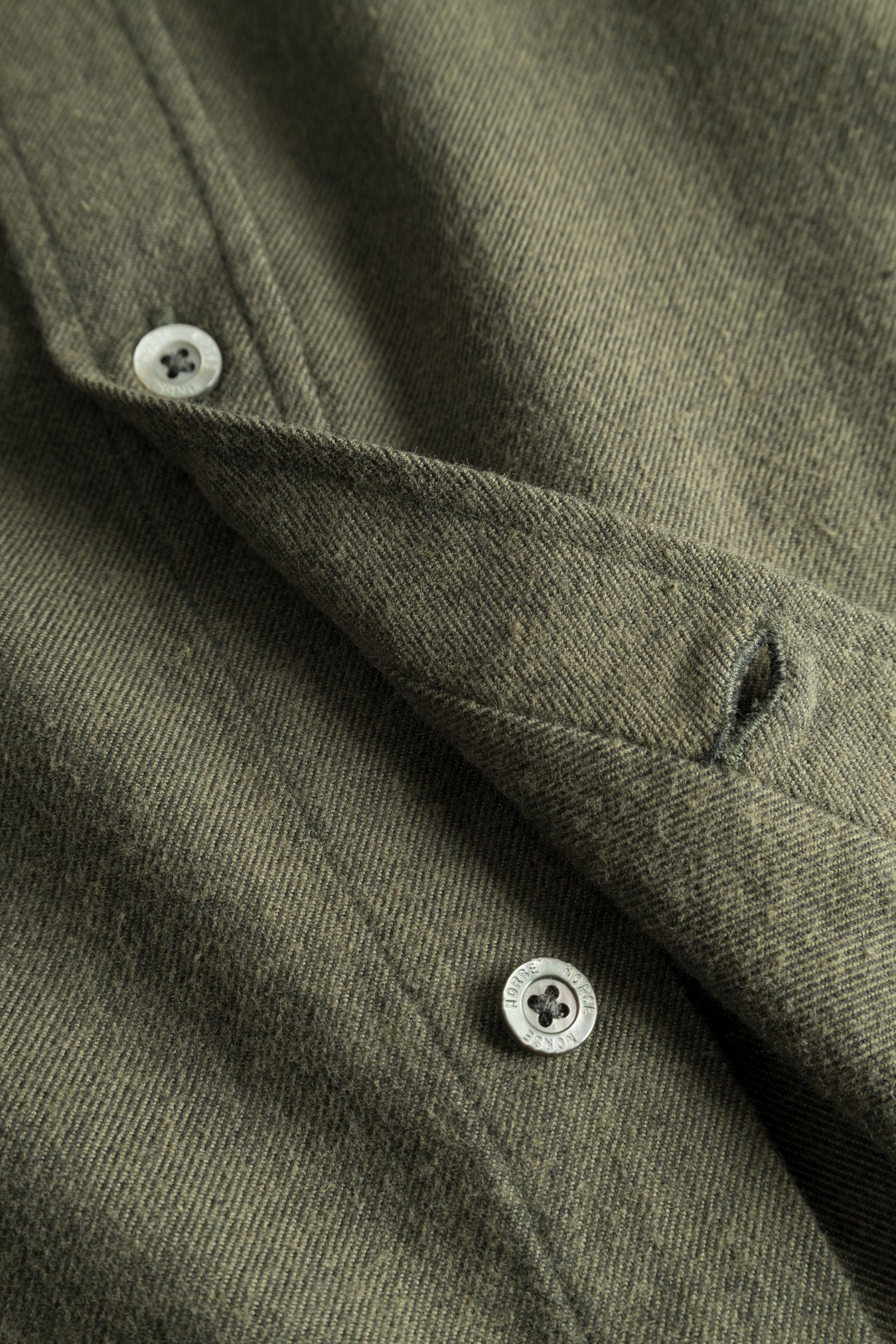 
                  
                    Osvald Organic Flannel Shirt - Sitka Green
                  
                