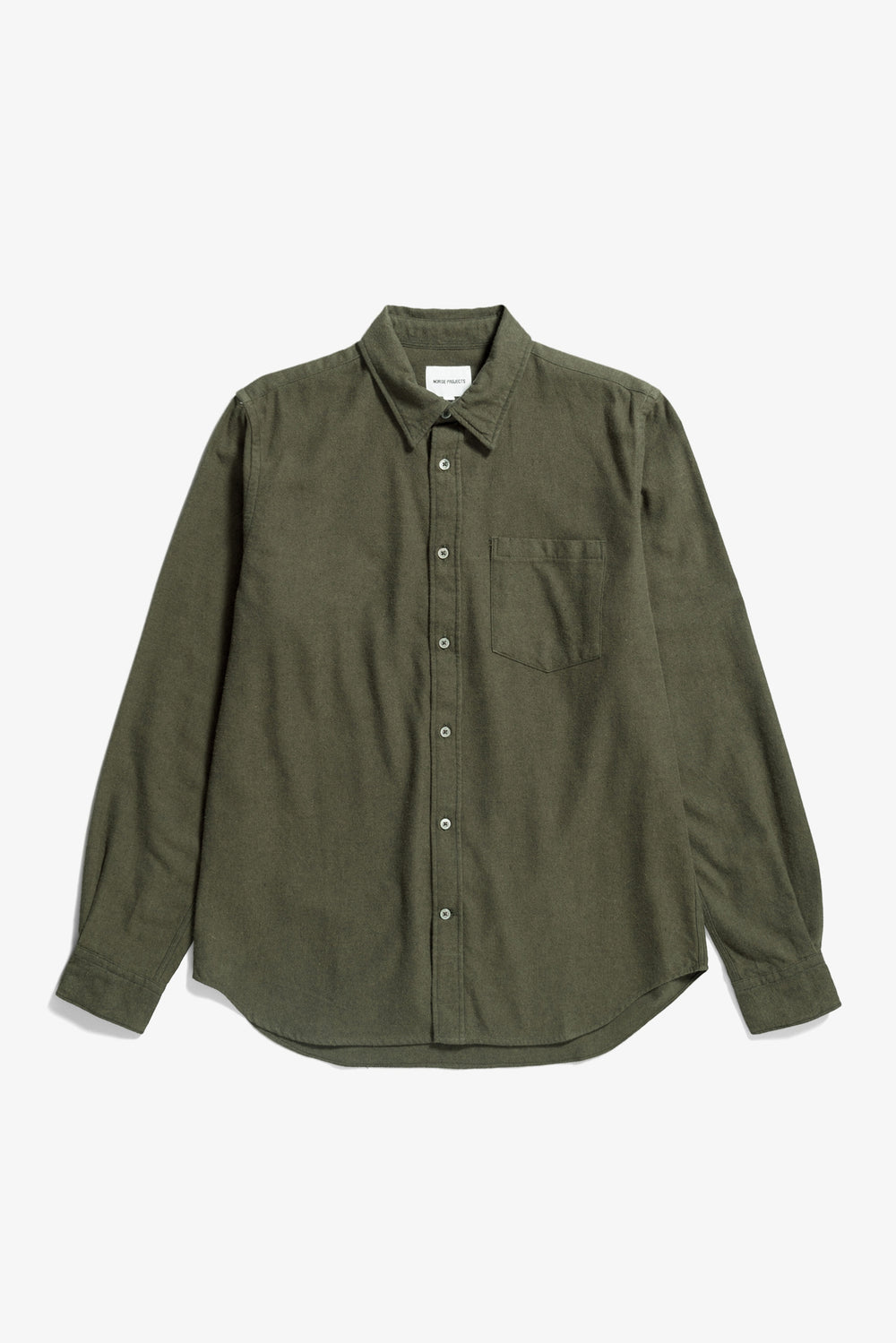 Osvald Organic Flannel Shirt - Sitka Green