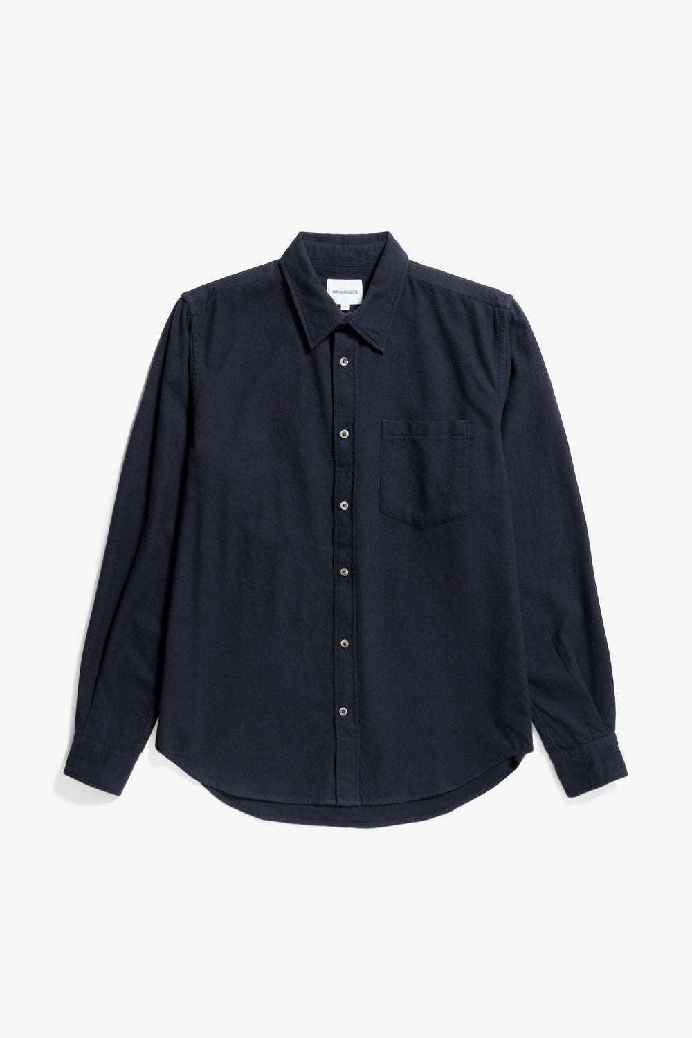 Osvald Organic Flannel Shirt - Dark Navy