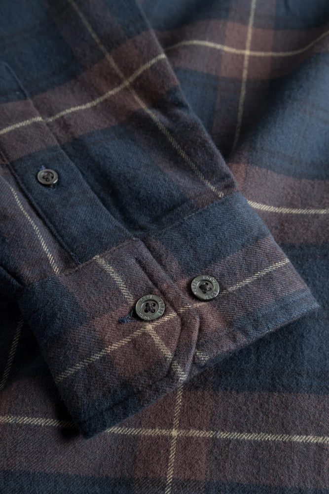 
                  
                    Osvald Organic Flannel Check Shirt - Wine Red
                  
                