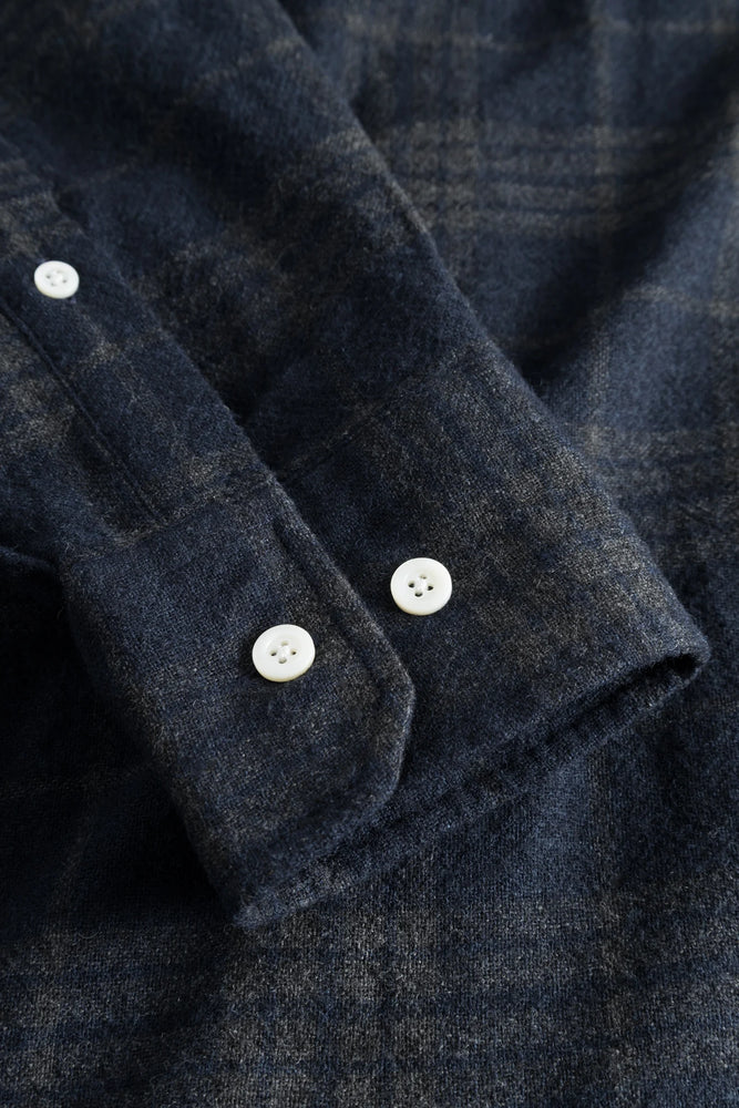 
                  
                    Algot Relaxed Wool Check Shirt - Dark Navy
                  
                