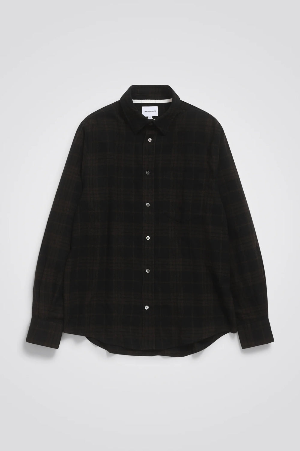 Algot Relaxed Wool Check Shirt - Espresso