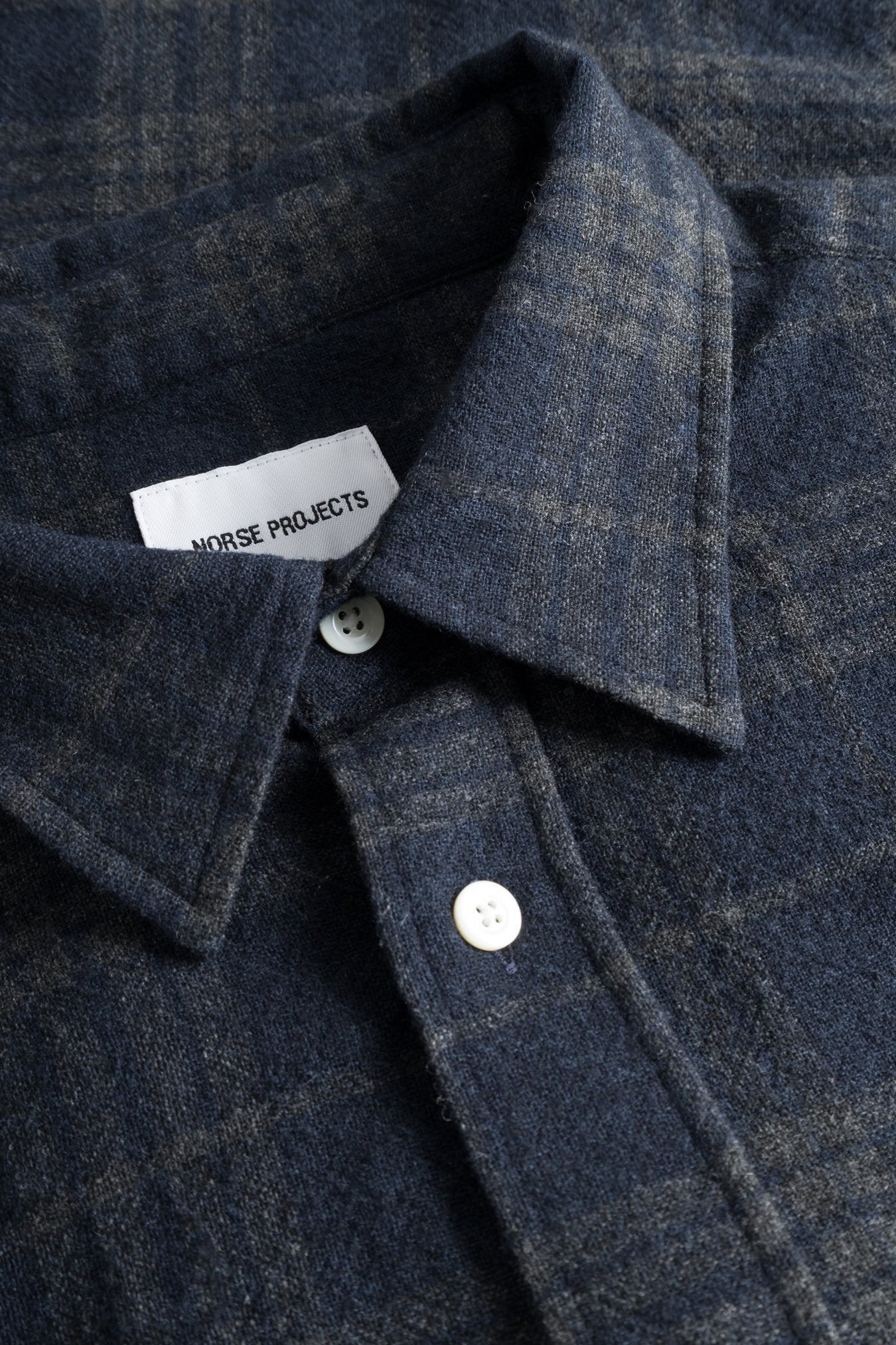 
                  
                    Algot Relaxed Wool Check Shirt - Dark Navy
                  
                