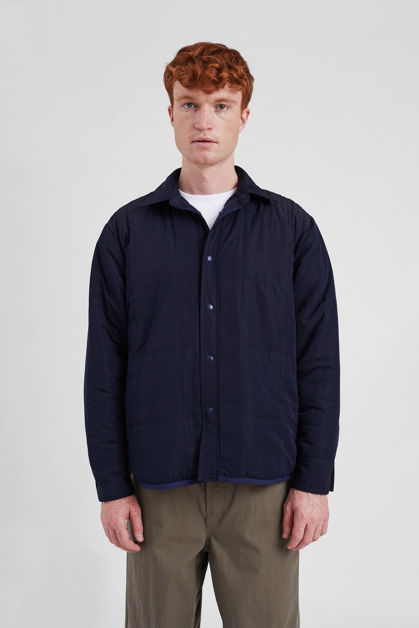 
                  
                    Ulrik Reversible Fleece Overshirt - Dark Navy
                  
                