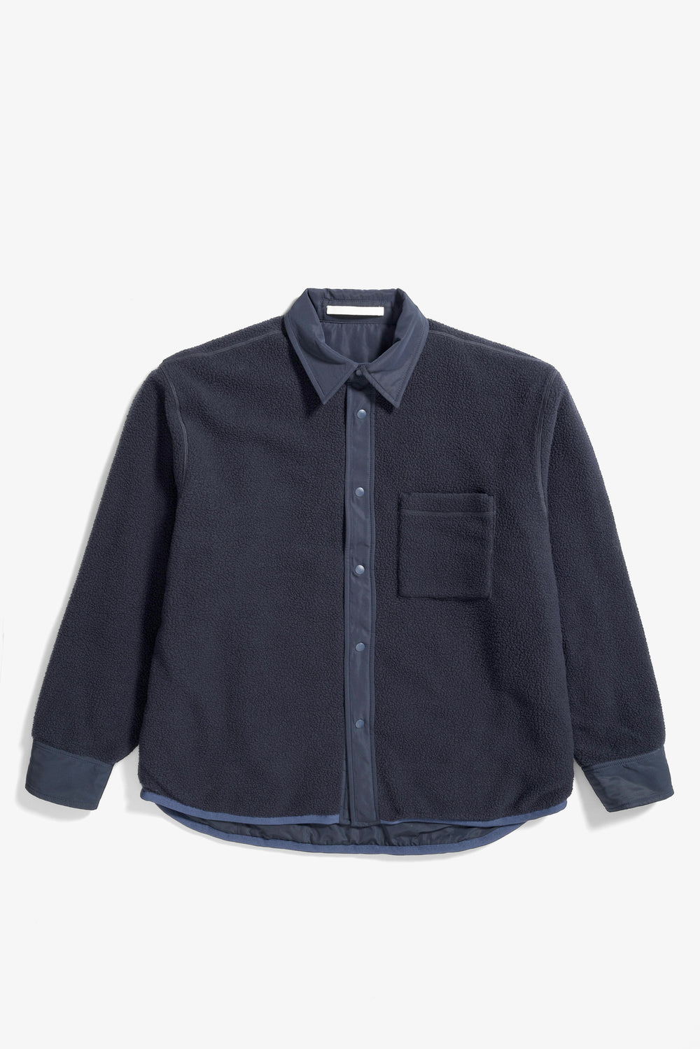 Ulrik Reversible Fleece Overshirt - Dark Navy