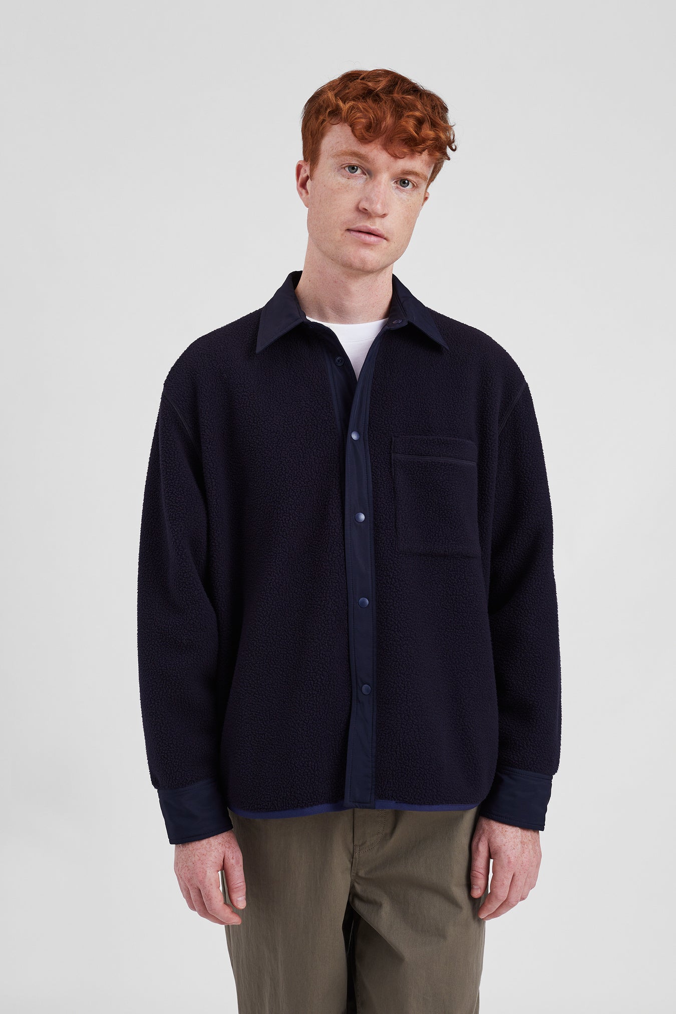 
                  
                    Ulrik Reversible Fleece Overshirt - Dark Navy
                  
                