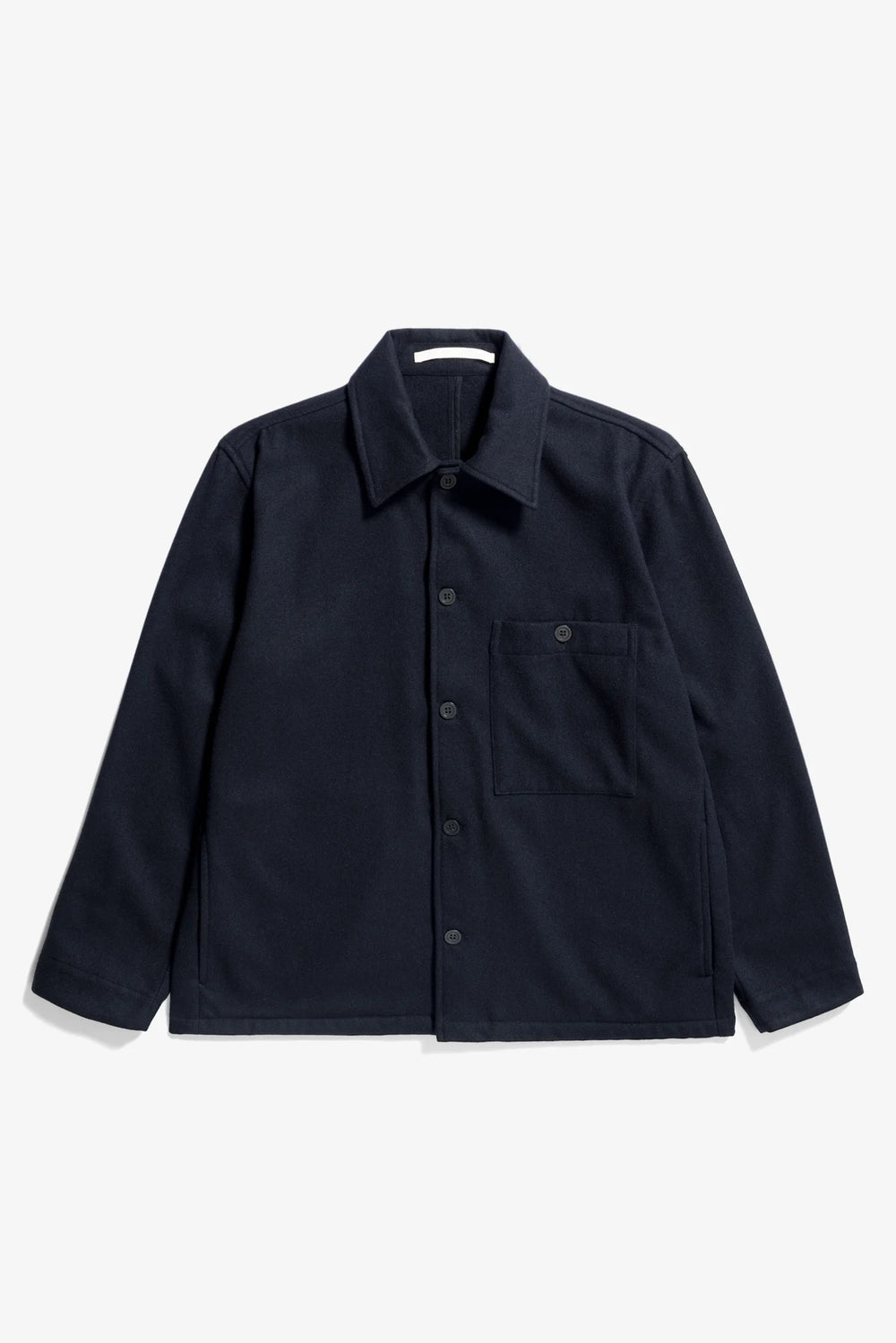 Folke Wool Overshirt - Dark Navy