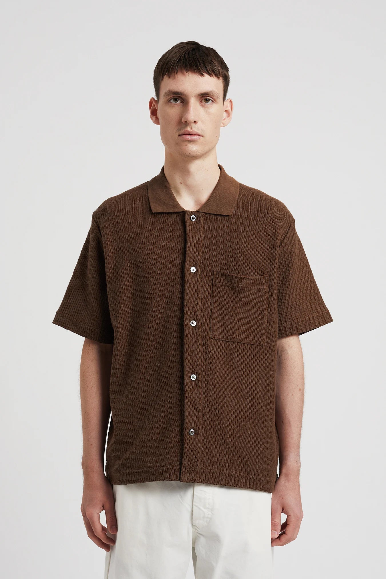 
                  
                    Gustav Crochet jersey Shirt - Chestnut
                  
                