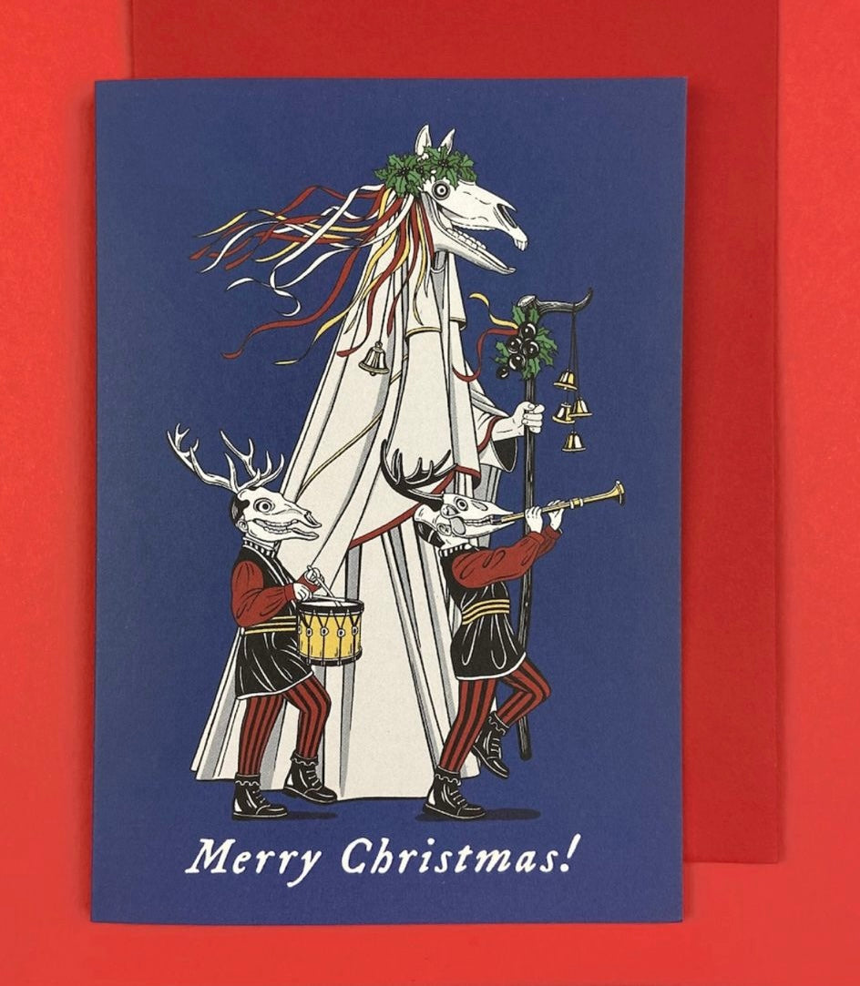 Scandi Folklore Christmas Card - Mari Lwyd