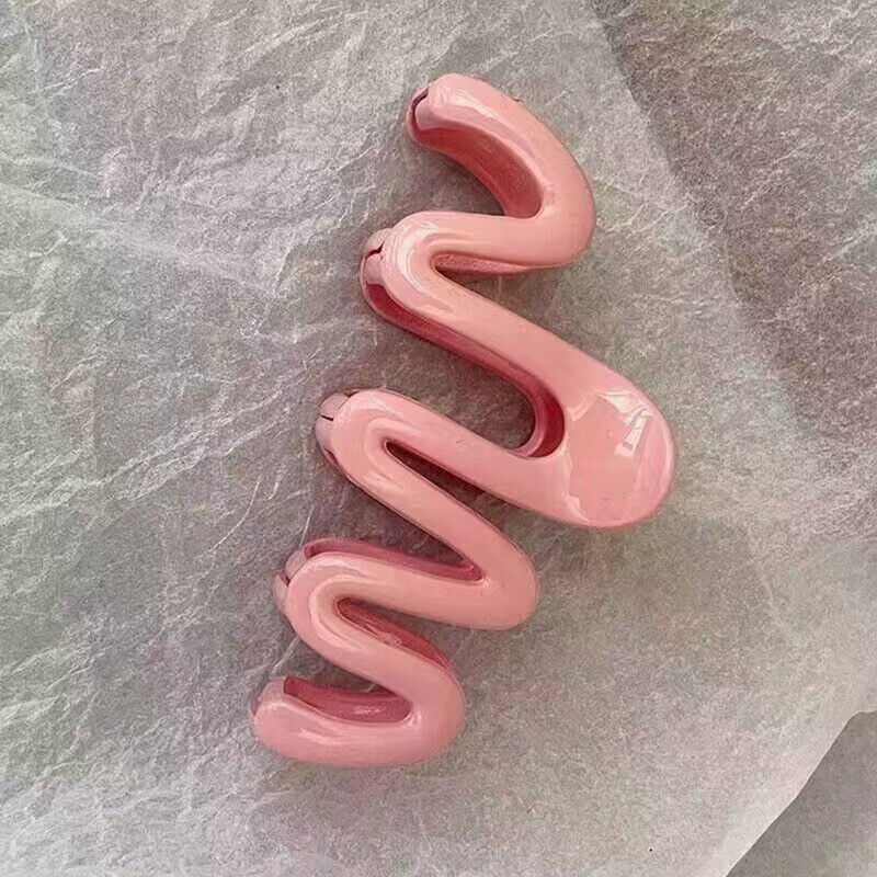 Squiggle Clip - Baby pink