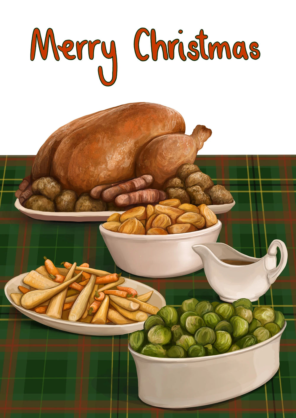 Turkey Xmas Greetings Card