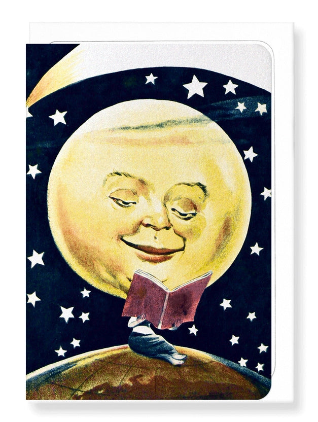 'Even the Moon Reads' Greeting Card
