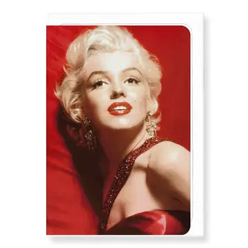 Monroe in A Red Dress: Greeting Card