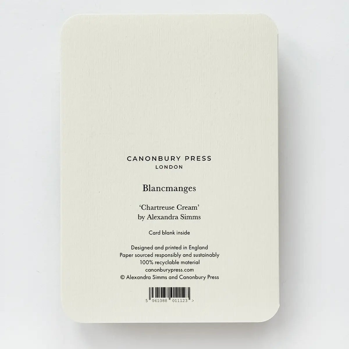 
                  
                    Chartreuse Cream Blancmange Greeting Card
                  
                