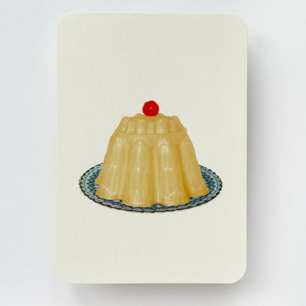 Custard Cream Blancmange Greeting Card