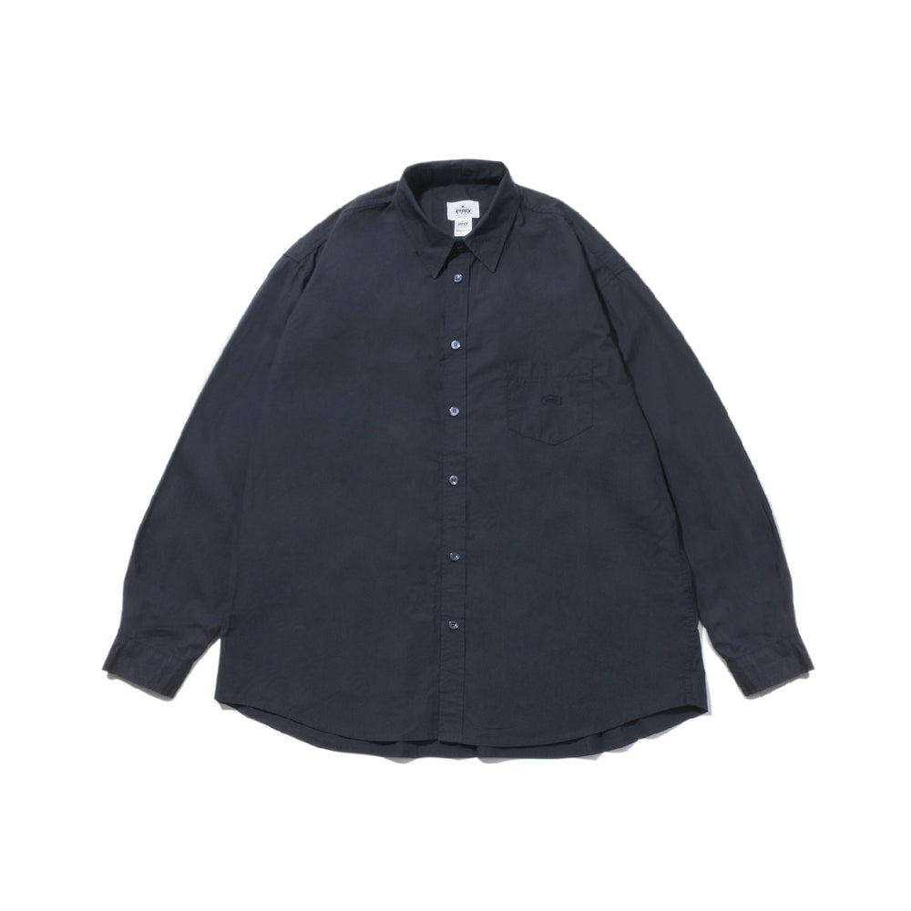 Relaxed Cotton Shirt - Navy