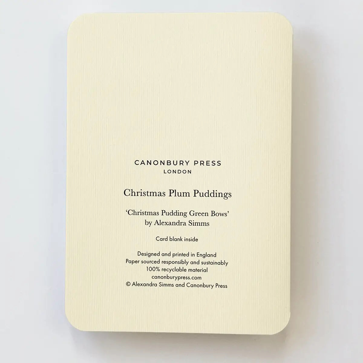 
                  
                    Christmas Plum Pudding Green Bows Greeting Card
                  
                