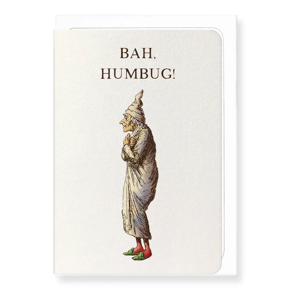 'Scrooge Bah Humbug' 1843 Victorian Greeting Card