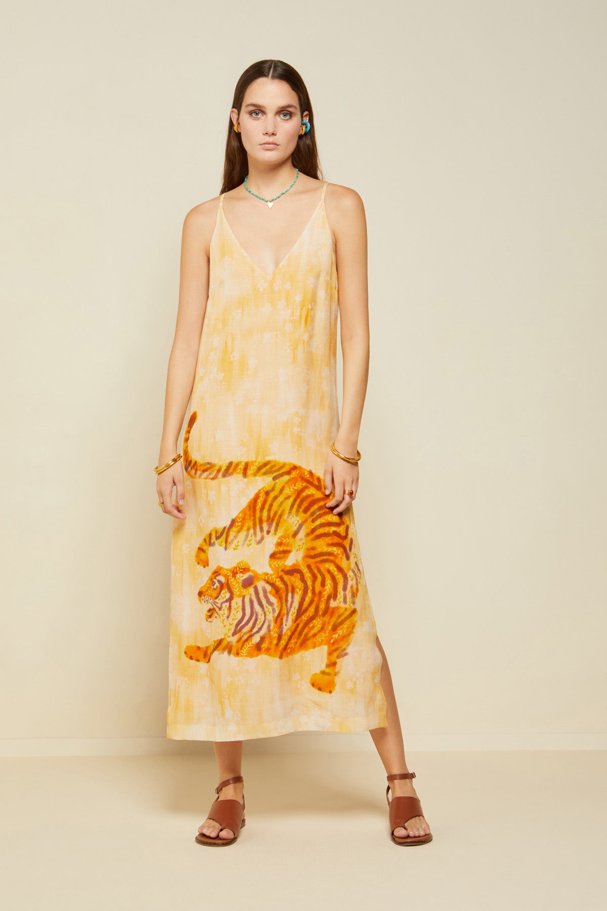
                  
                    Linen Blend Tiger Dress
                  
                