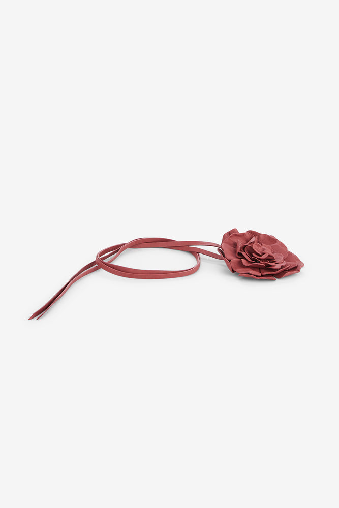 
                  
                    Leather Rose Belt - Terracotta Pink
                  
                
