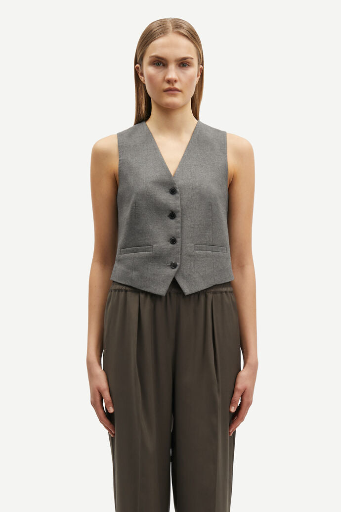 Saramona Vest - Grey Melange