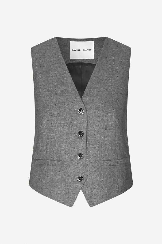 
                  
                    Saramona Vest - Grey Melange
                  
                