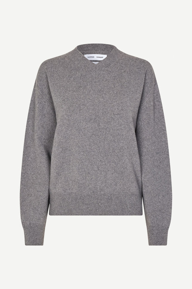 
                  
                    Sabirgette V-Neck Sweater - Grey Melange
                  
                